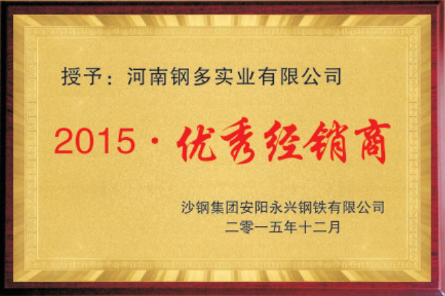 2015优 秀经销商