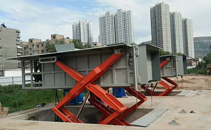 地埋式水平压缩垃圾站的现场图片