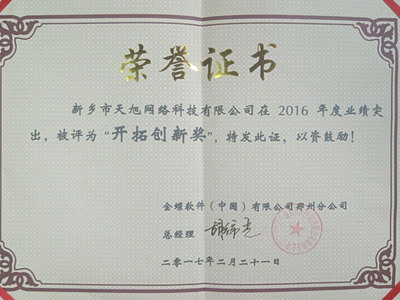 开拓创新奖