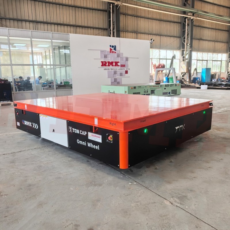 睿迈科 变压器搬运车 蓄电池式重载平板车 7吨全向舵轮电动平车