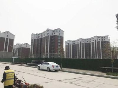 长垣县富海花园弹性乳胶漆仿砖工程