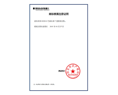 商标续展注册证明