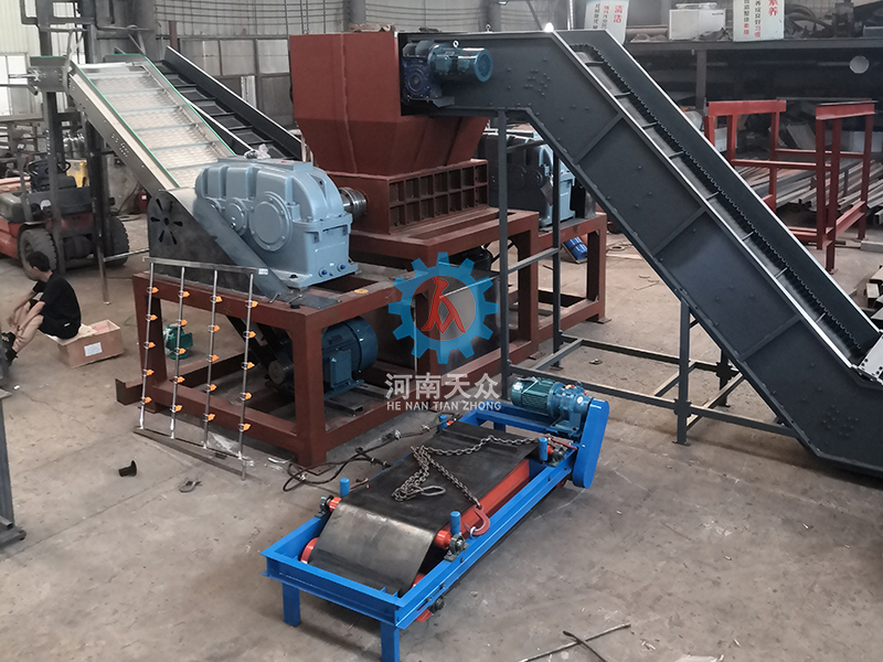 轮胎粉碎处理线