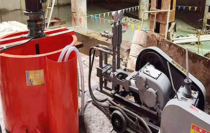 syb双液变量注浆泵客户使用现场