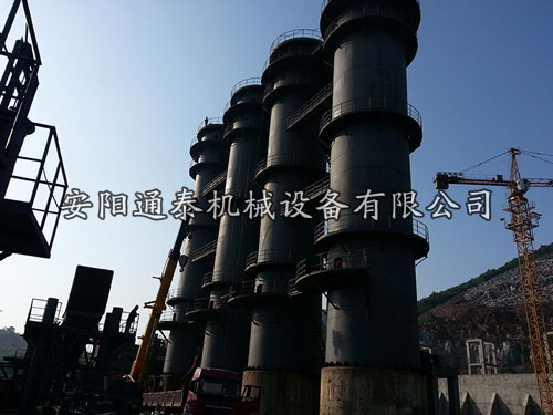新型石灰窑施工现场