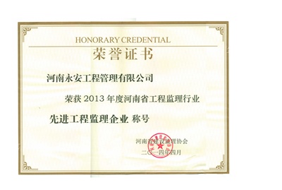 2013年省先进监理企业