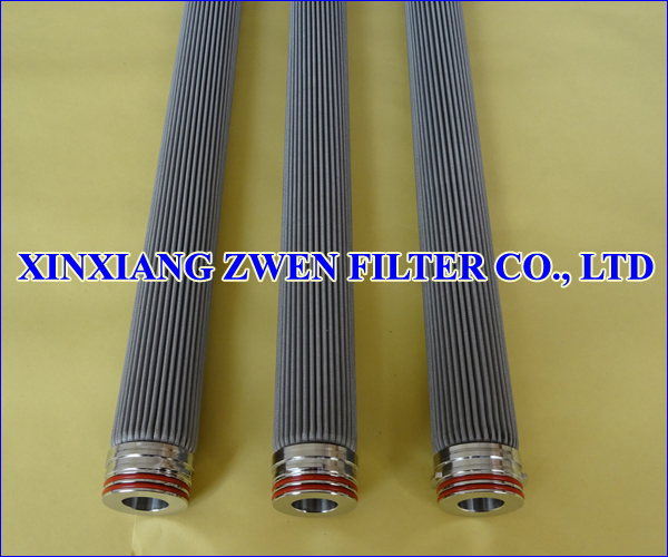 Pleated Sintered Fiber Felt Filter Element