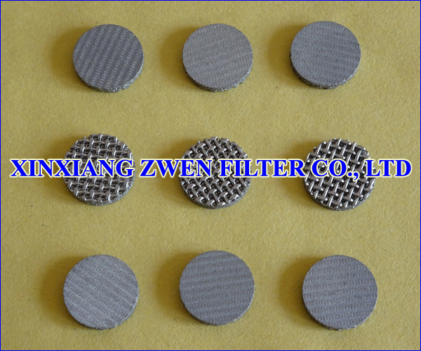 Washable Sintered Filter Disc
