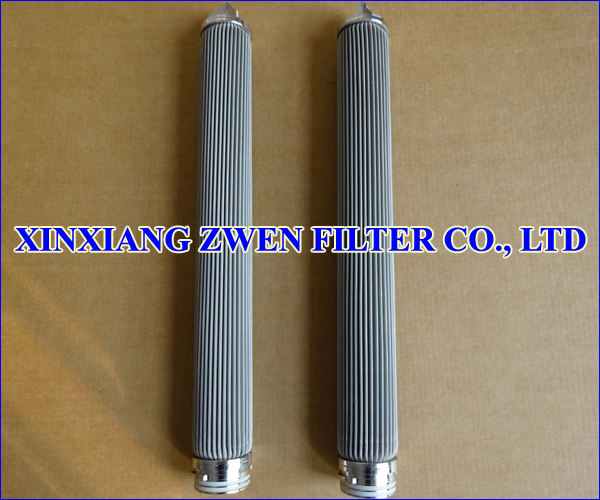 Washable Pleated Sintered Fiber Felt Filter Cartridge