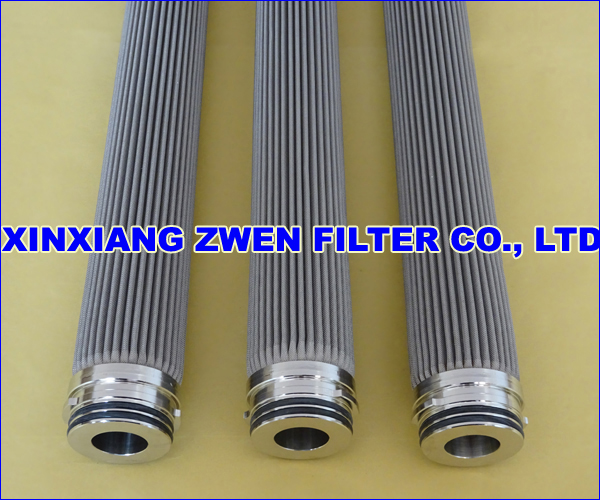 Pleated Sintered Fiber Felt Filter Element