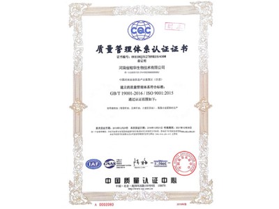 ISO9001证书