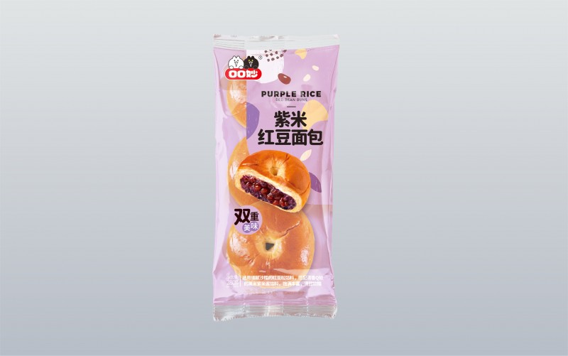 紫米红豆面包