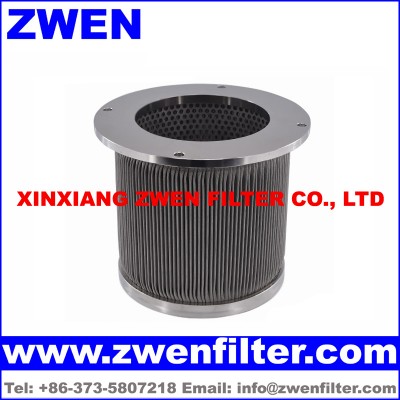Pleated Sintered Fiber Felt Filter Element