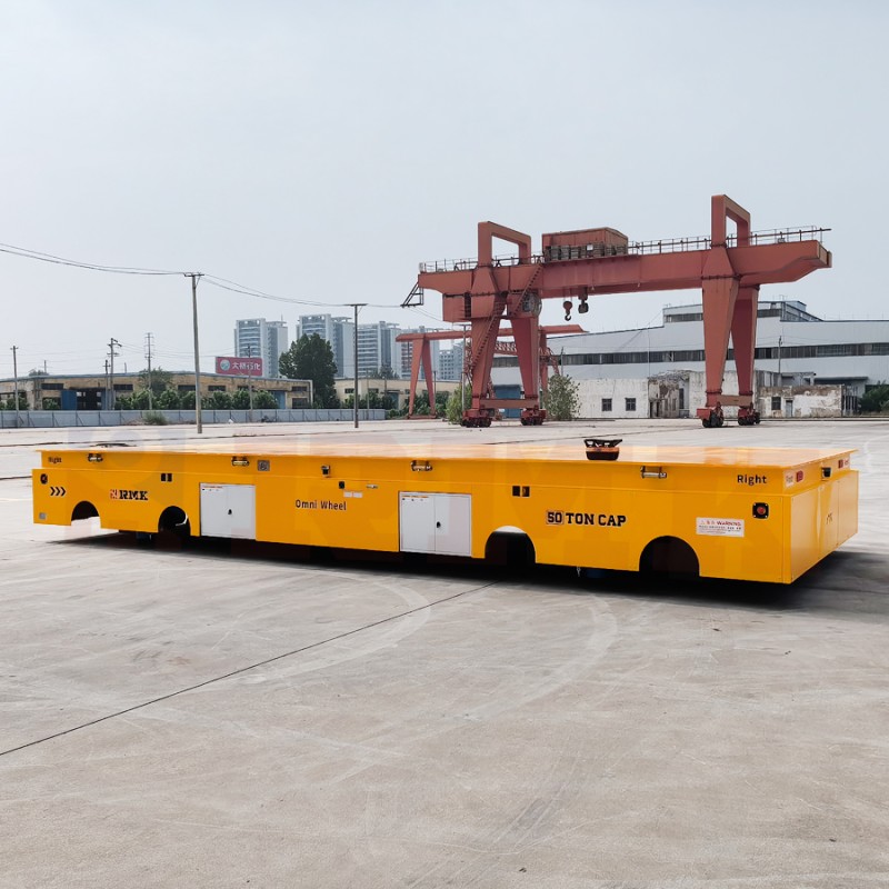 睿邁科舵輪全向行走電動遙控無軌車 橫移斜移臺面升降搬運過跨車