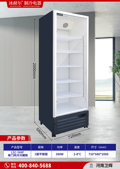 LSC-568F 单门风冷冷藏柜
