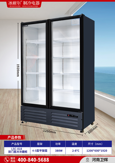 LSC-818 双门直冷冷藏柜