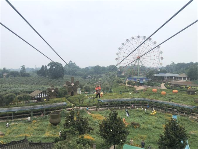 新世纪游乐四川邛崃大梁酒庄滑索项目 新世纪游乐四川邛崃大梁酒庄滑索项目