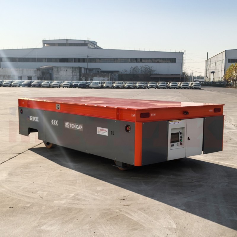 25T车间转运无轨电动地平车 整台面升降360度旋转 遥控操作 稳定性高