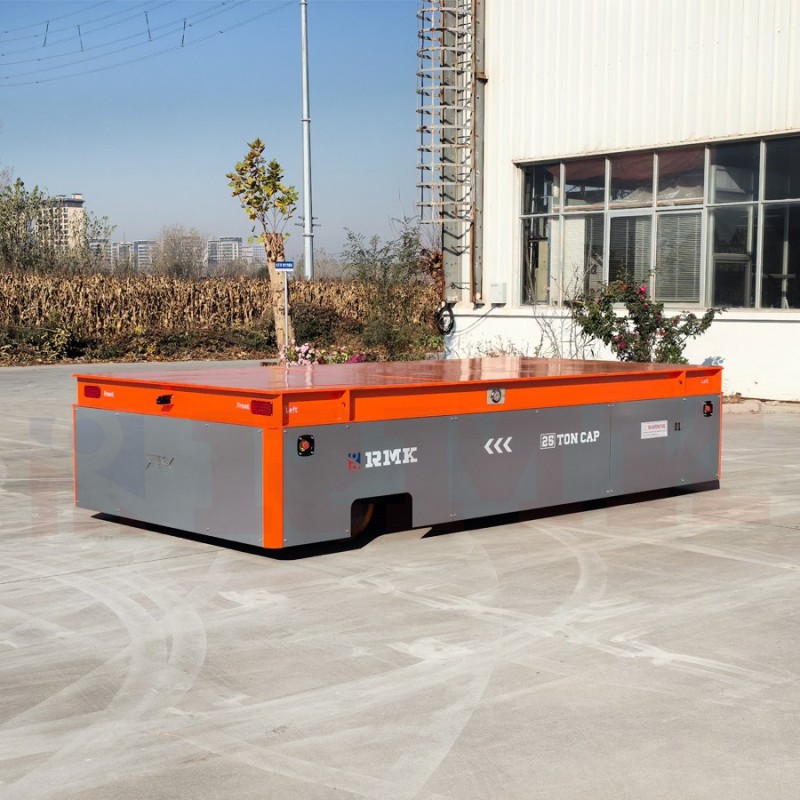25T车间转运无轨电动地平车 整台面升降360度旋转 遥控操作 稳定性高
