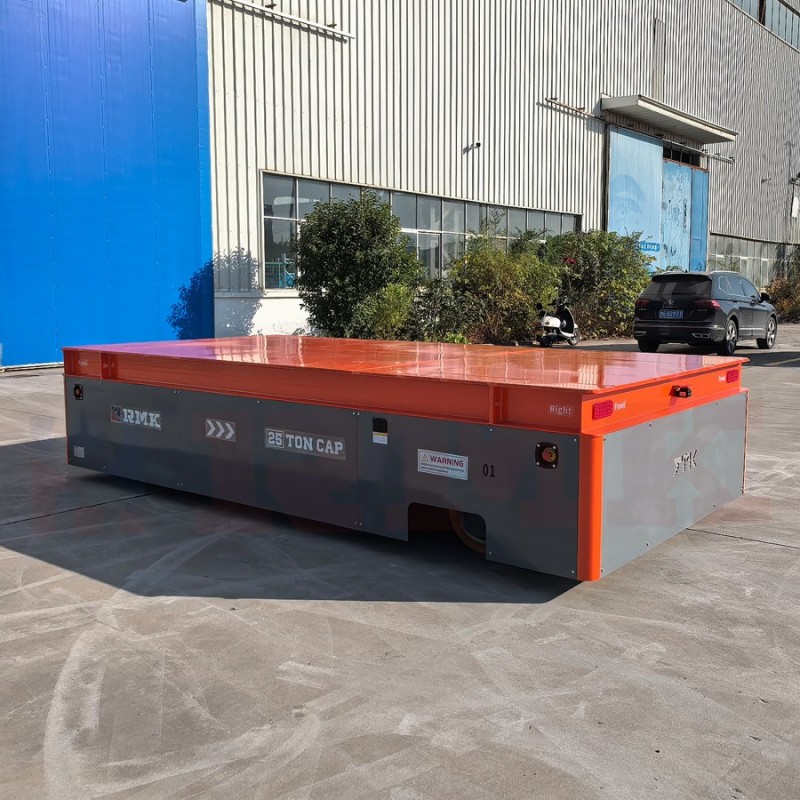 25T车间转运无轨电动地平车 整台面升降360度旋转 遥控操作 稳定性高