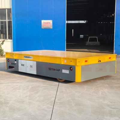 睿迈科40吨电动地平车 车间搬运平板车 无轨蓄电池电动平车厂家