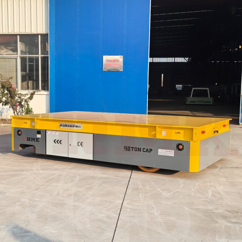 睿迈科40吨电动地平车 车间搬运平板车 无轨蓄电池电动平车厂家