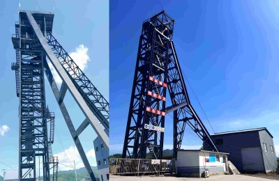 矿山主提升井架