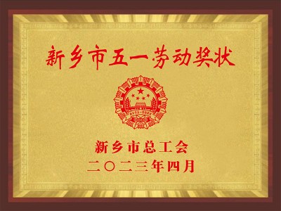 新乡市五一劳动奖状