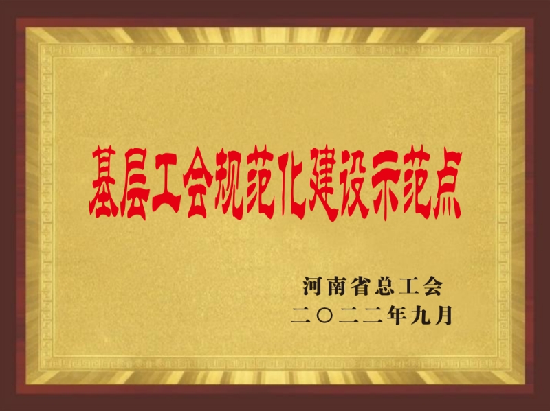 河南省基层工会规范化建设示范点
