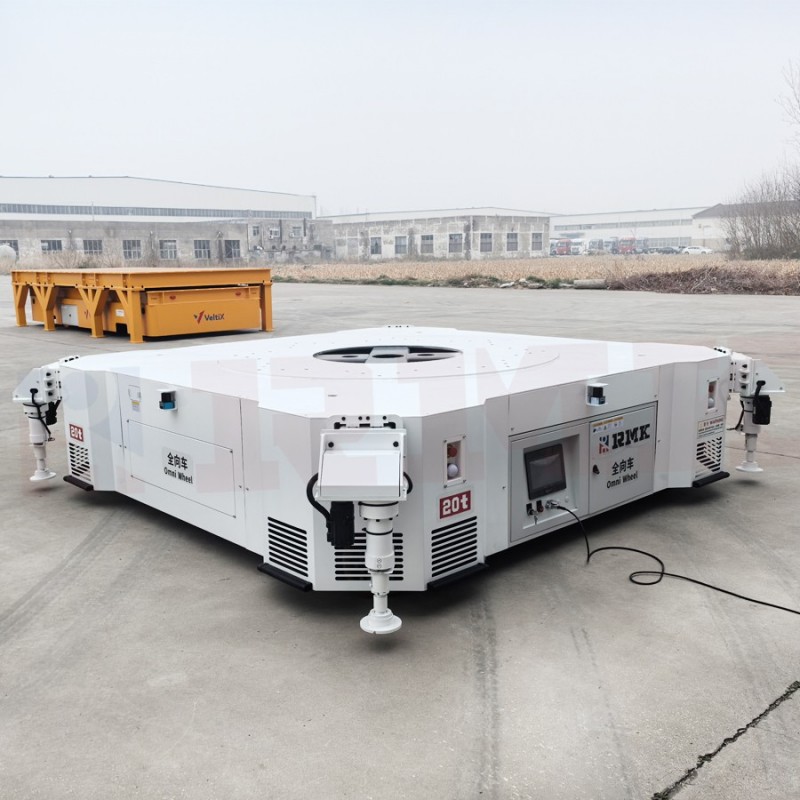 睿迈科 集装箱移动搬运20吨 纵横移动无轨电动平车 自由转向地平车