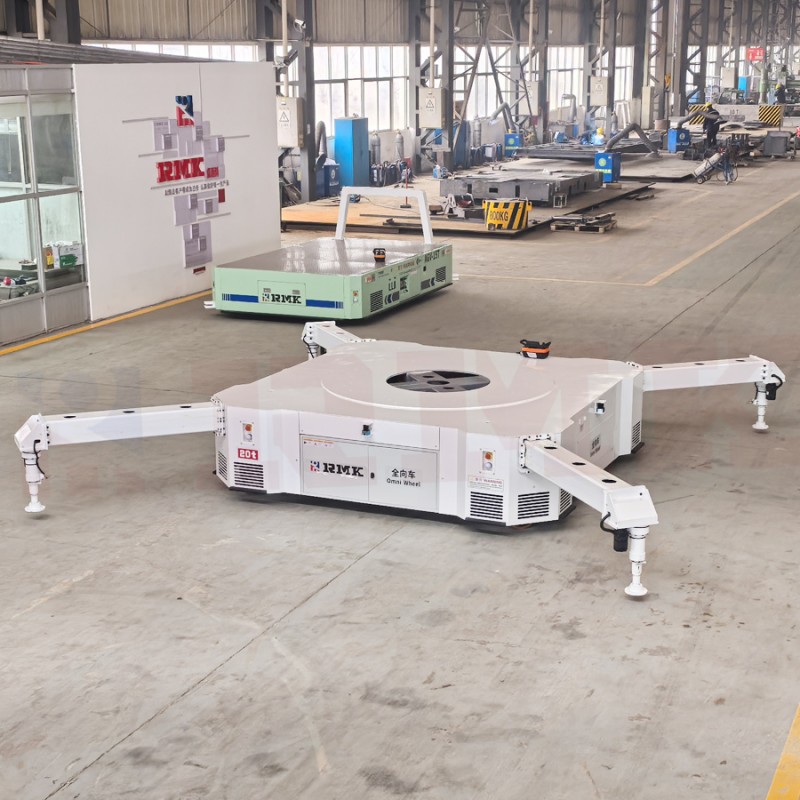 睿迈科 集装箱移动搬运20吨 纵横移动无轨电动平车 自由转向地平车