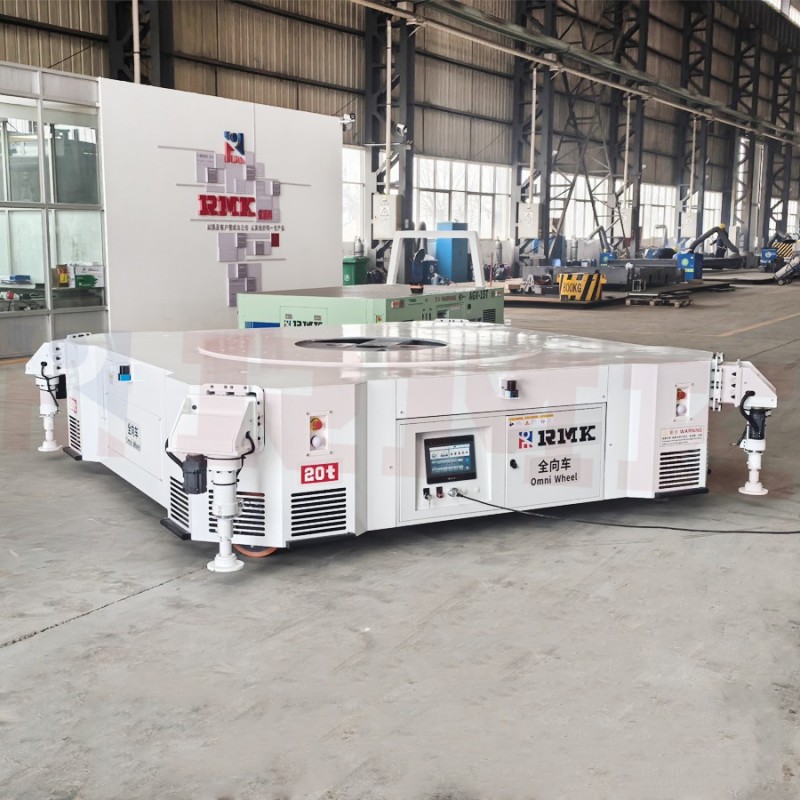 睿迈科 集装箱移动搬运20吨 纵横移动无轨电动平车 自由转向地平车