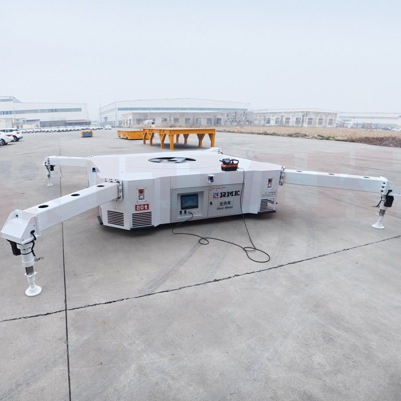 睿迈科 集装箱移动搬运20吨 纵横移动无轨电动平车 自由转向地平车