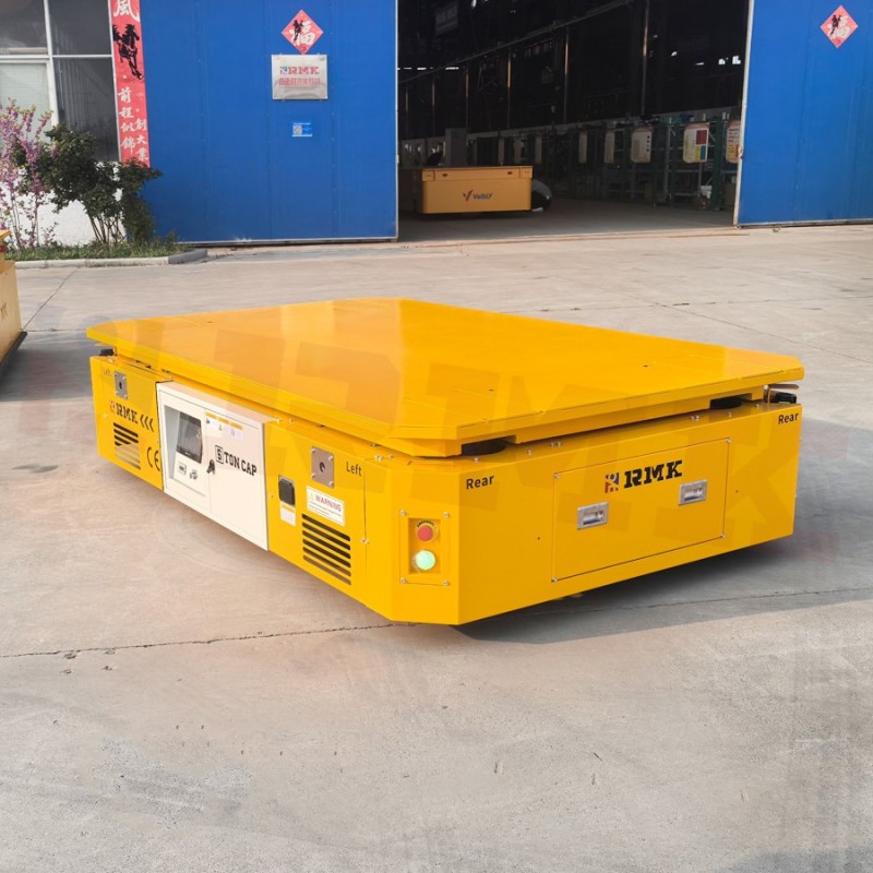 睿迈科5T蓄电池电动平车厂家 无轨万向移动搬运平车 运行时间长