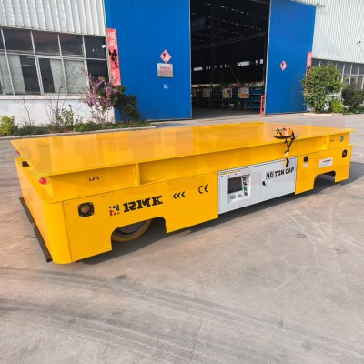 睿迈科 40吨压力容器转运地平车厂家 蓄电池无轨电动平车可调速