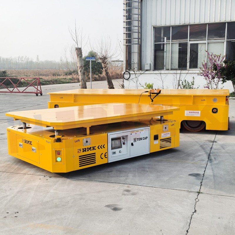 睿迈科5T蓄电池电动平车厂家 无轨万向移动搬运平车 运行时间长