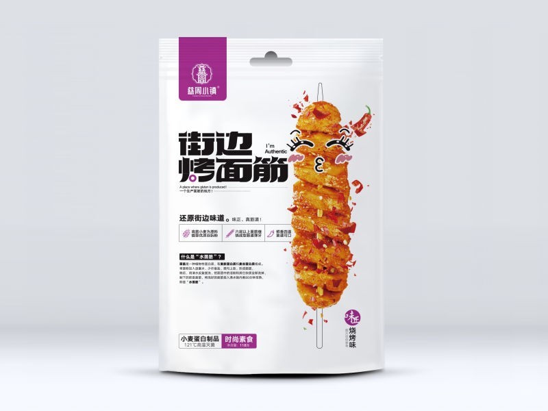 街边烤面筋-烧烤味