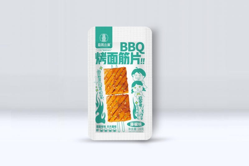 街边烤面筋片-藤椒味