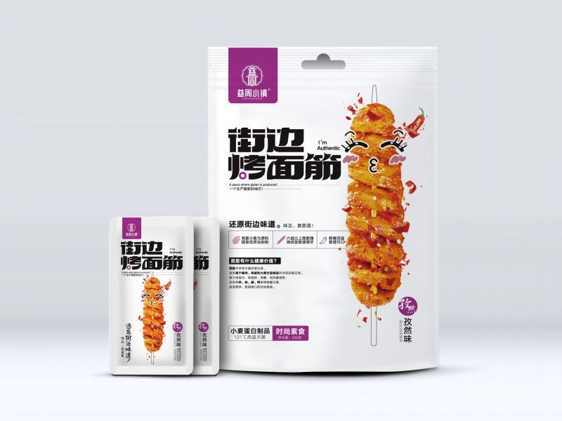 街边烤面筋-烧烤味