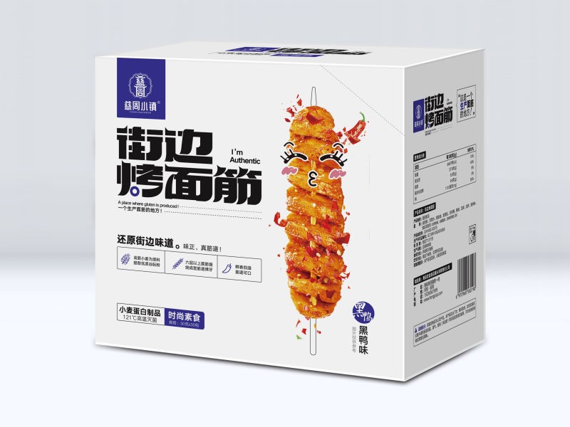 街边烤面筋-黑鸭味