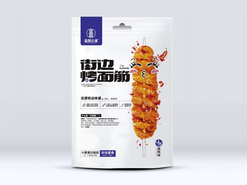 街边烤面筋-黑鸭味