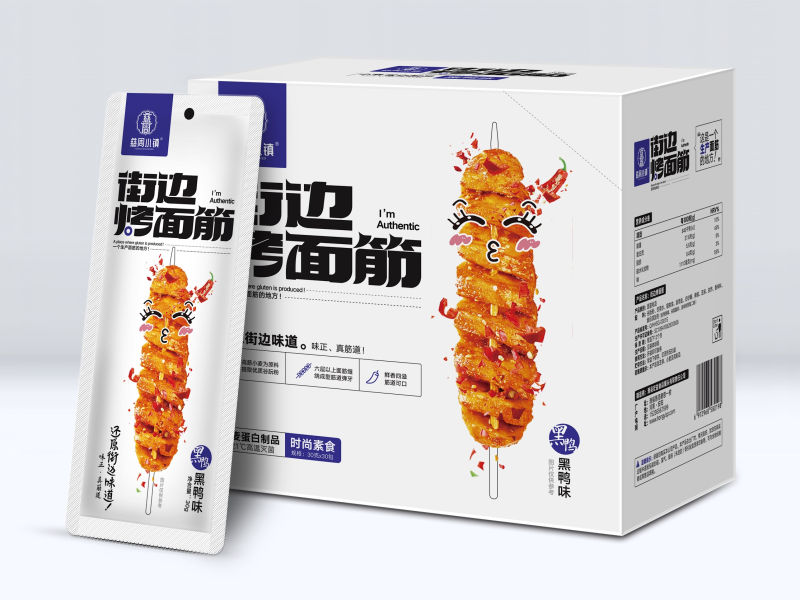 街边烤面筋-黑鸭味