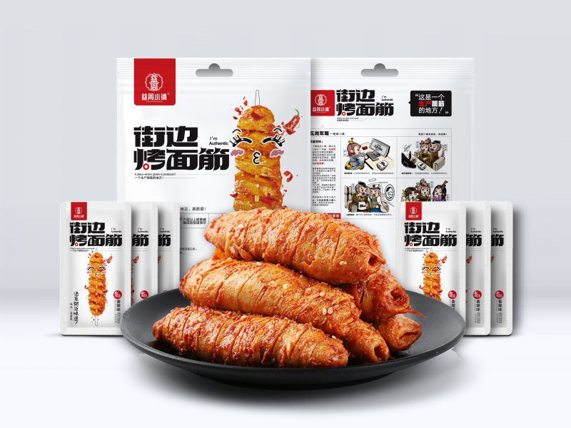 街边烤面筋-香辣味
