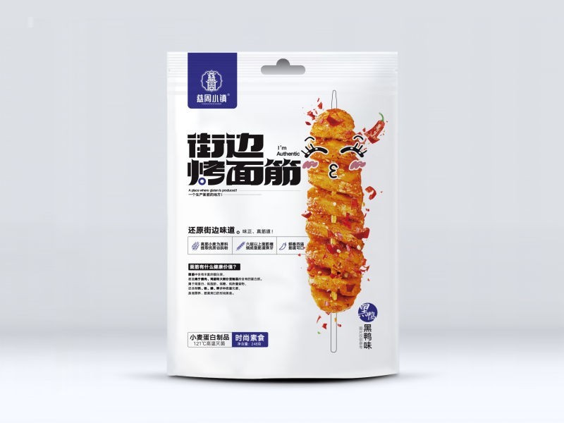 街边烤面筋-黑鸭味
