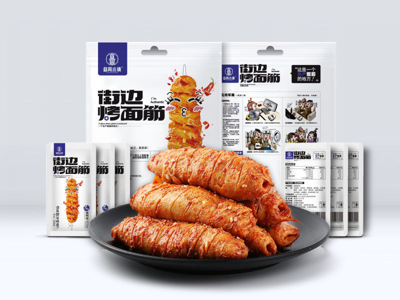 街边烤面筋-黑鸭味