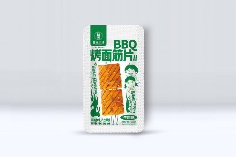 街边烤面筋片-牛肉味