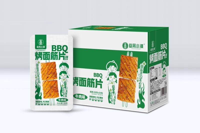街边烤面筋片-牛肉味