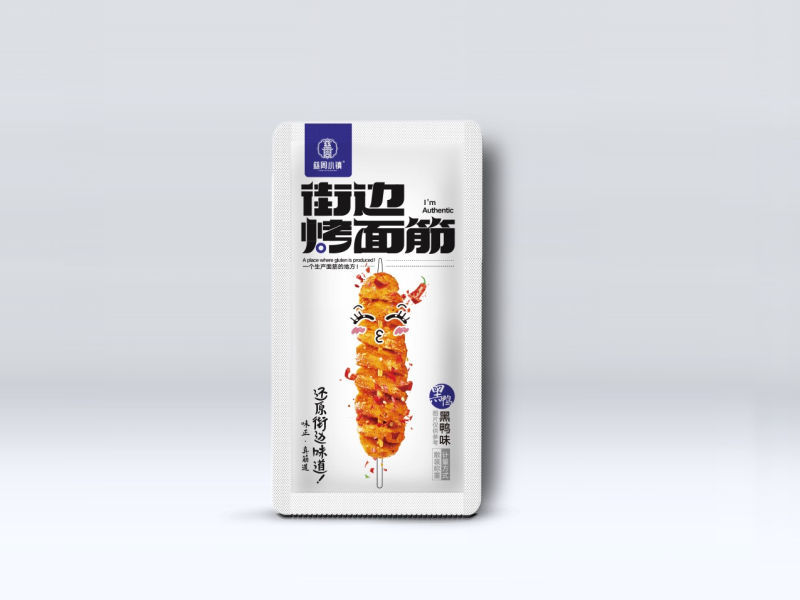 街边烤面筋-黑鸭味