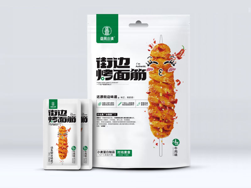 街边烤面筋-牛肉味