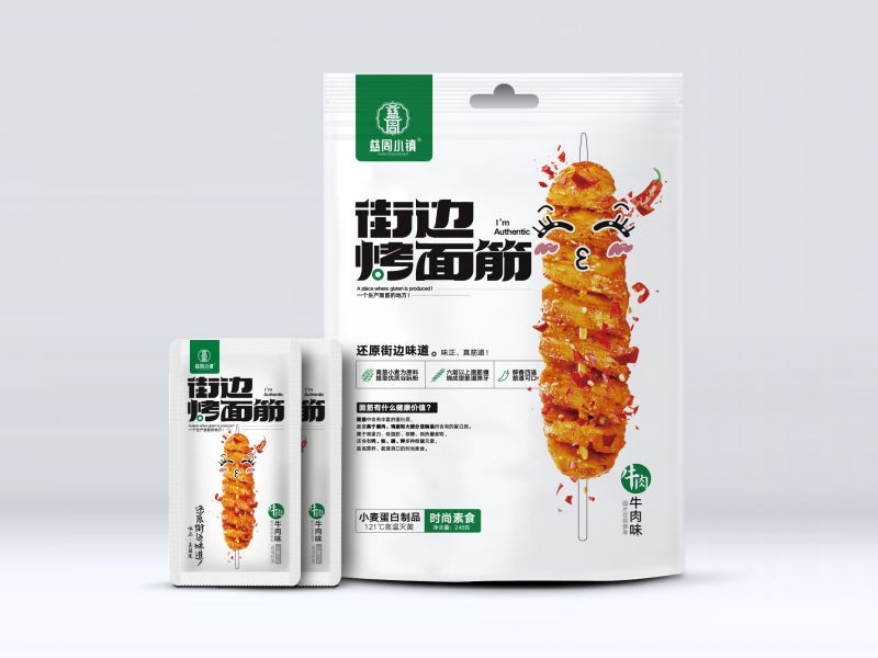街边烤面筋-牛肉味
